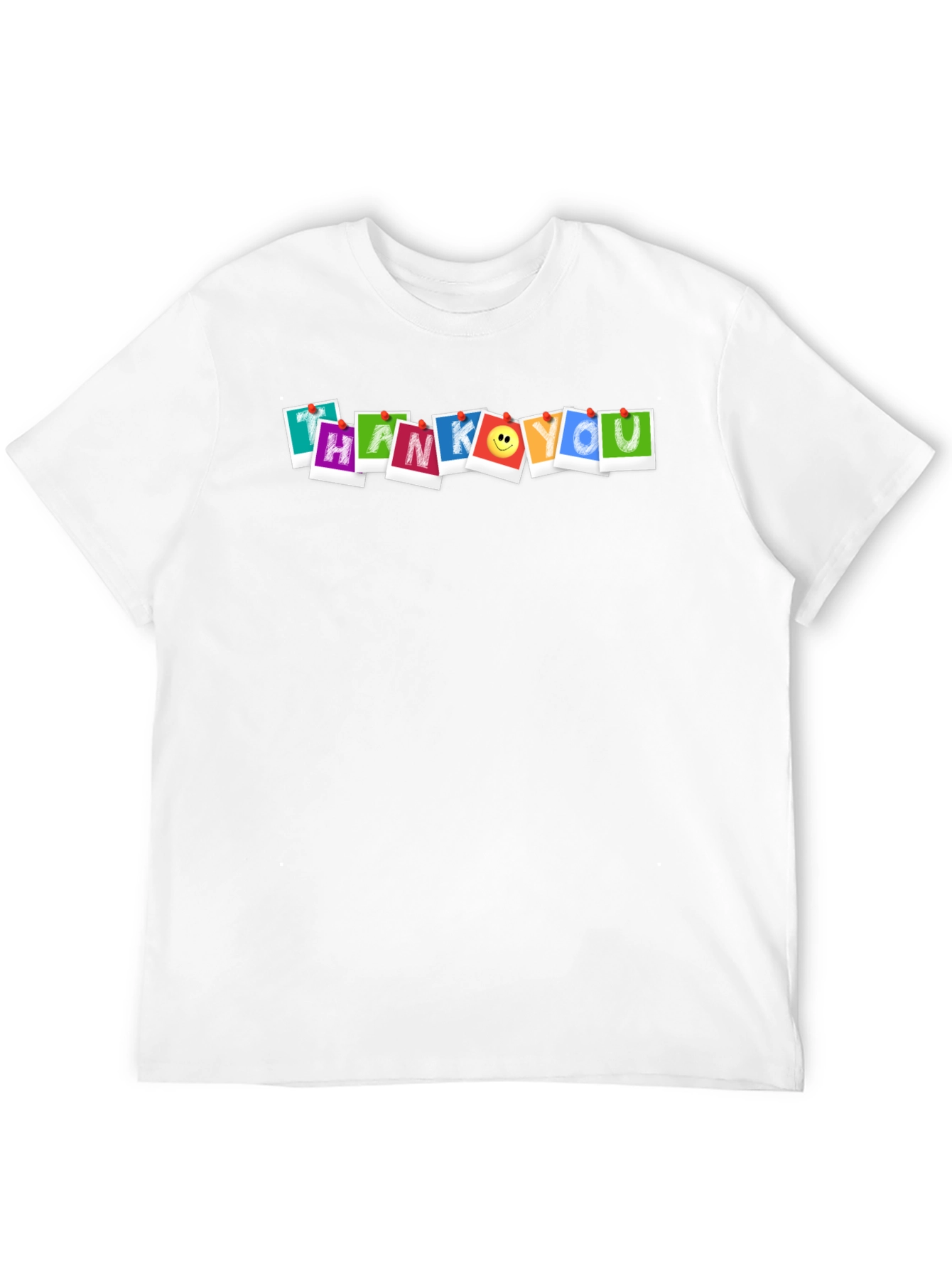 Thank You Graphic Print Black T-Shirt