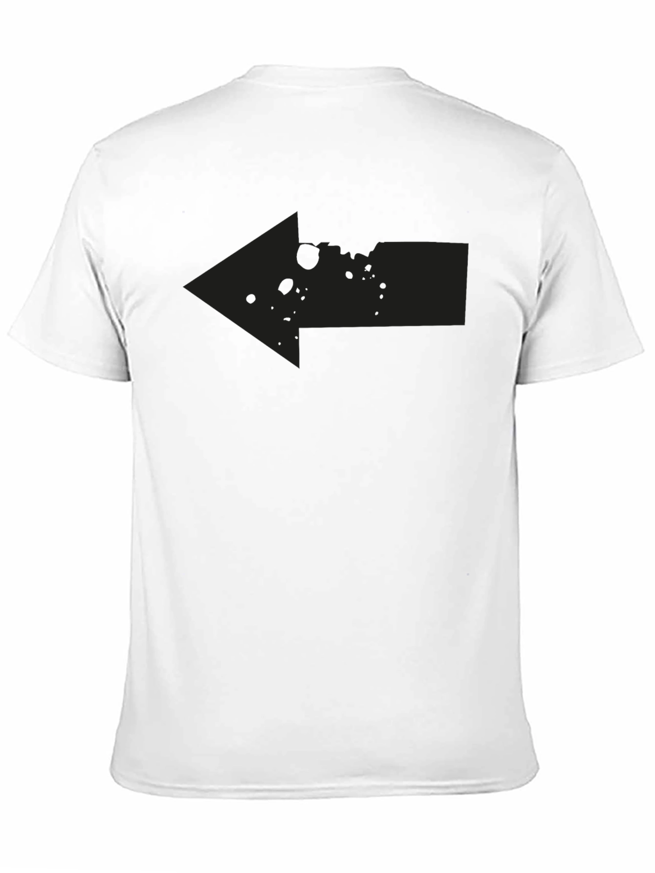 Left Arrow Graphic Print T-Shirt - Black