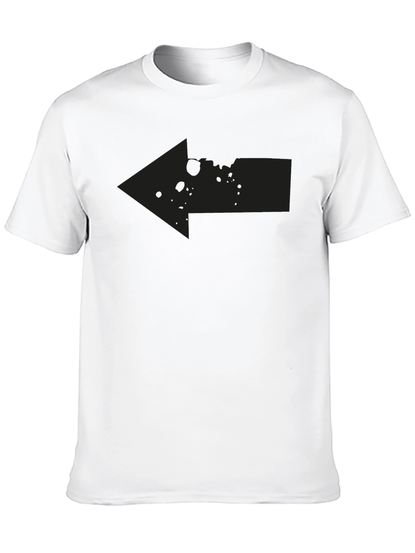 Left Arrow Graphic Print T-Shirt - Black