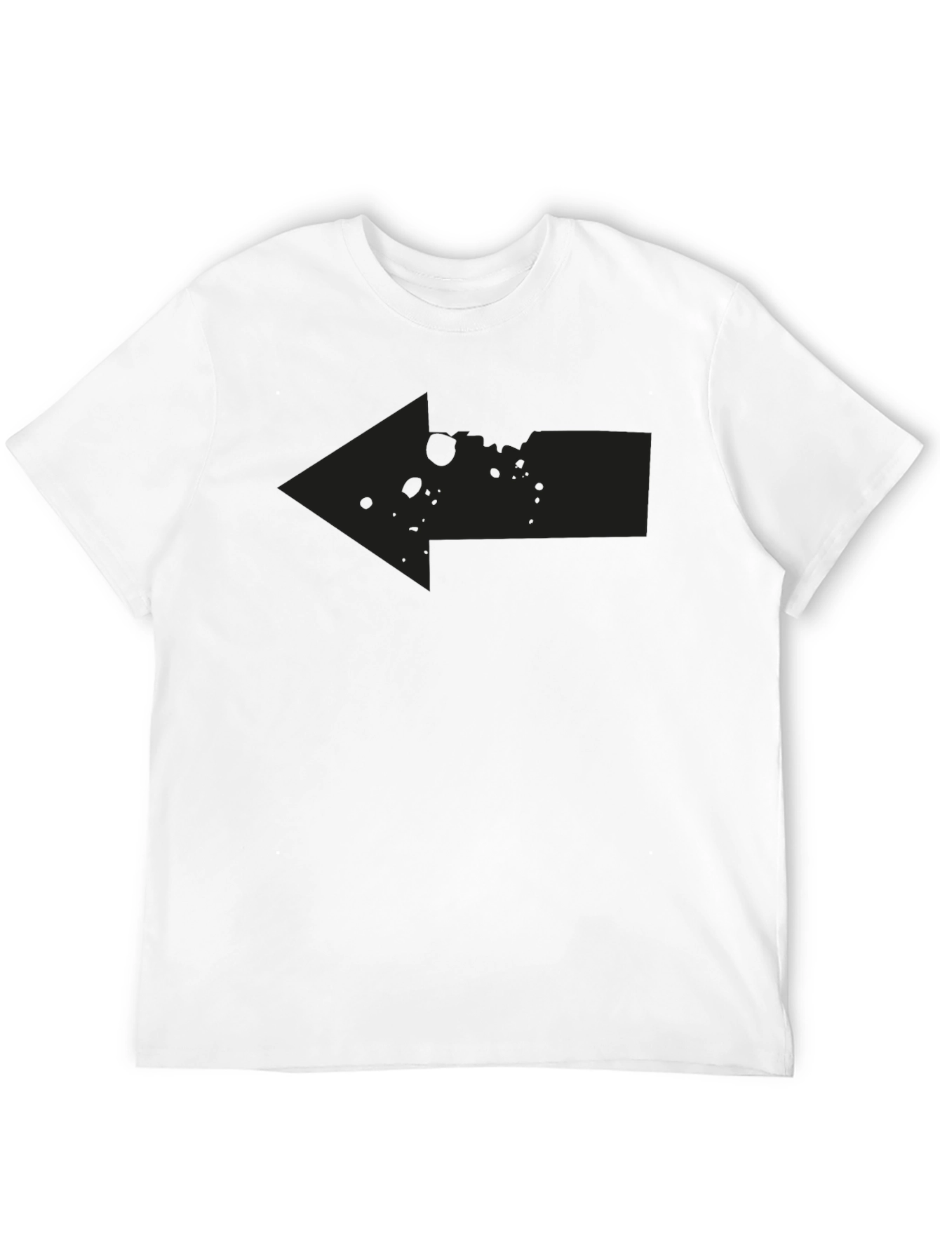Left Arrow Graphic Print T-Shirt - Black