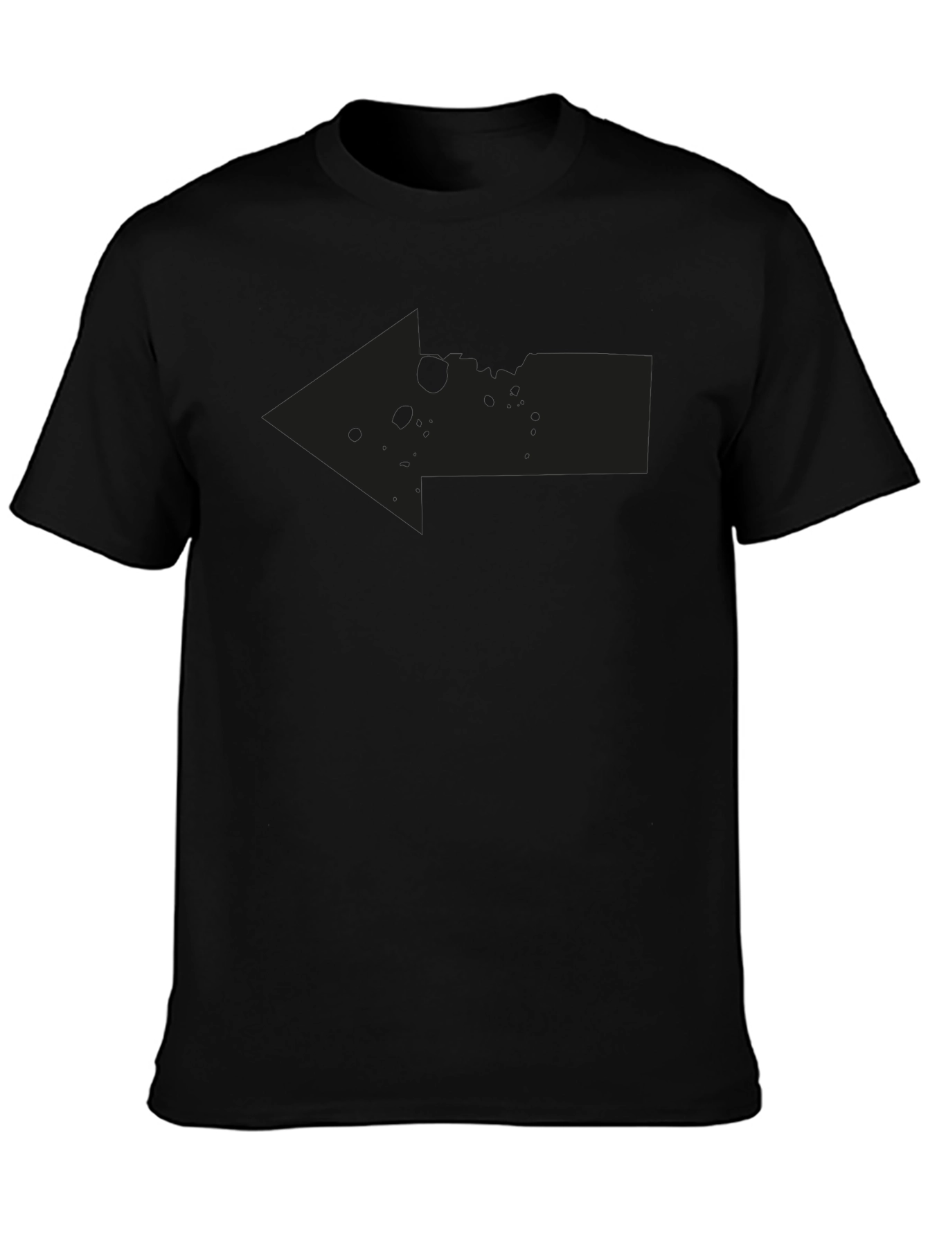 Left Arrow Graphic Print T-Shirt - Black
