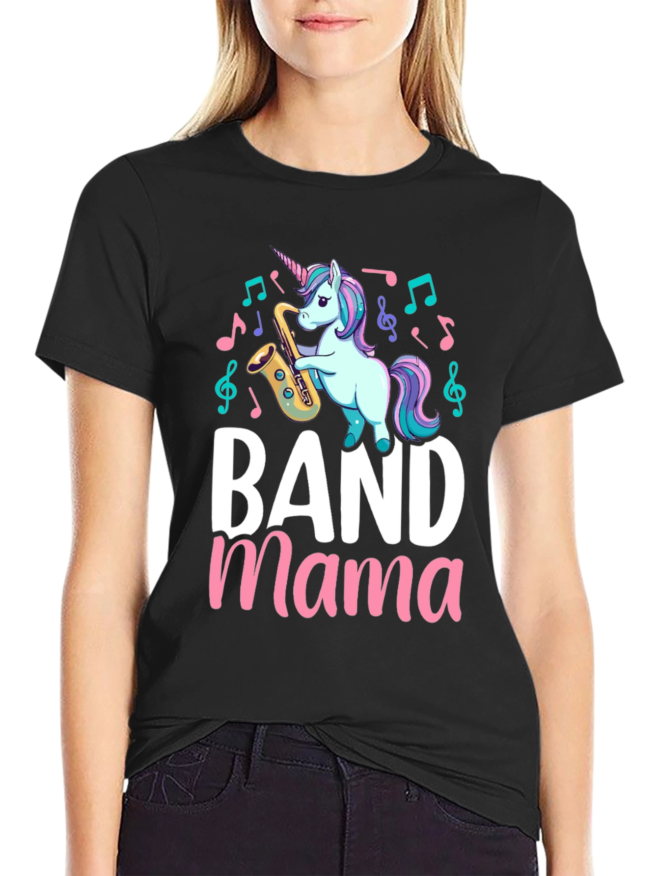 Band Mama Unicorn Saxophone T-Shirt