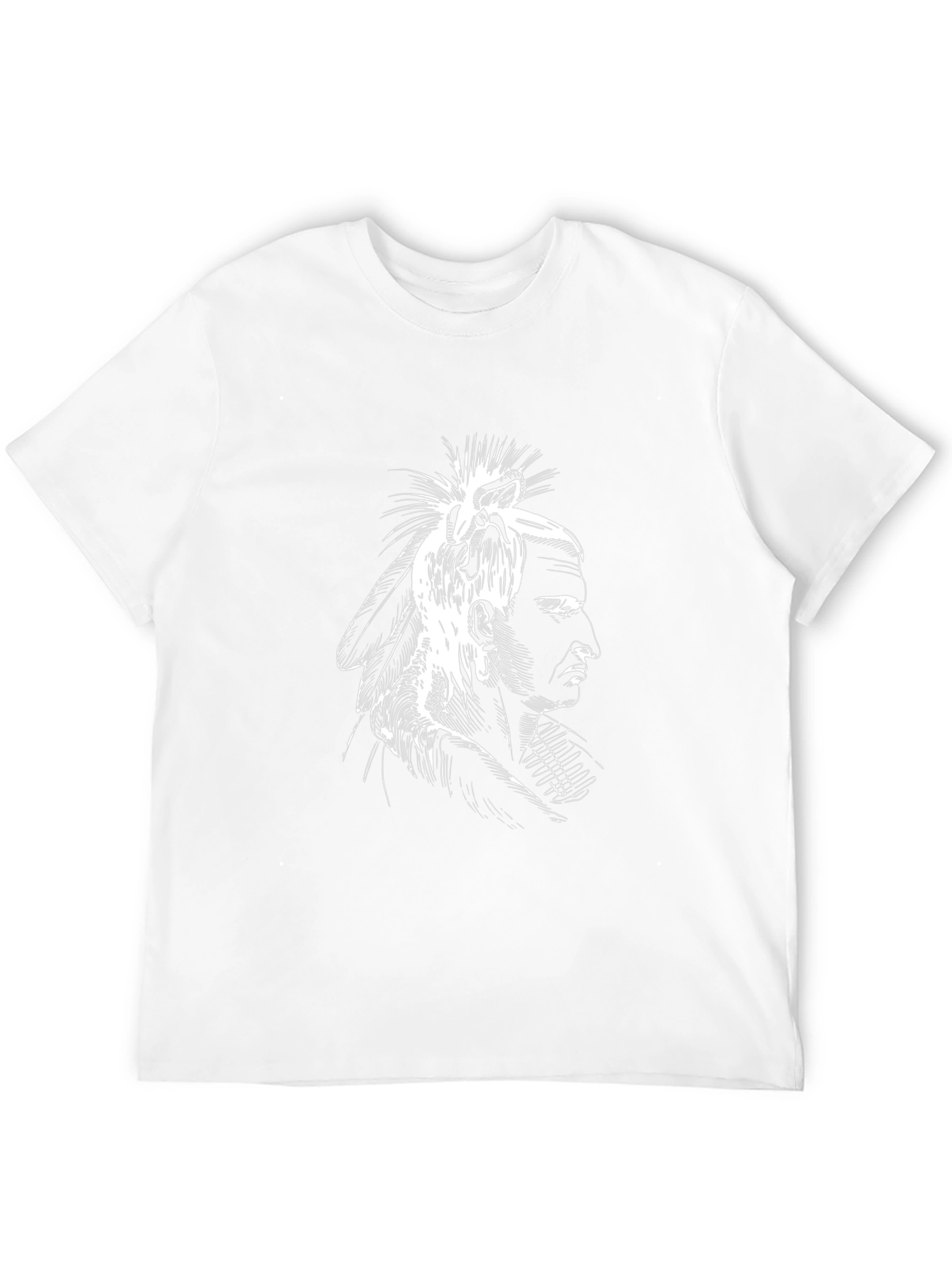 Native American Chief Graphic Tee - Black