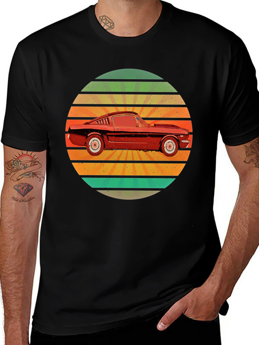 Retro Car Graphic Tee - Vintage Style