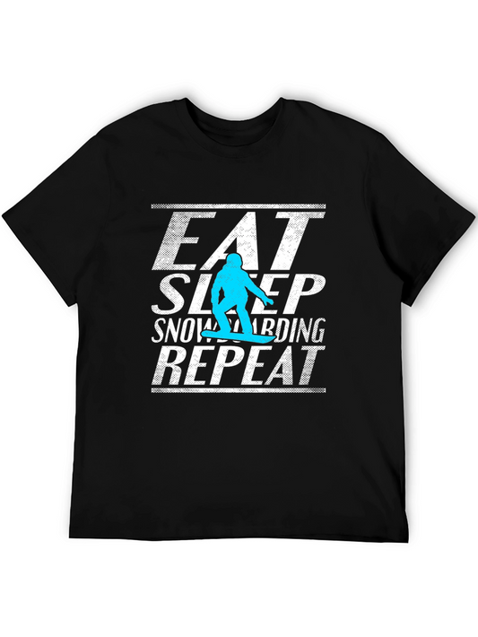 Eat Sleep Snowboarding Repeat Graphic Tee