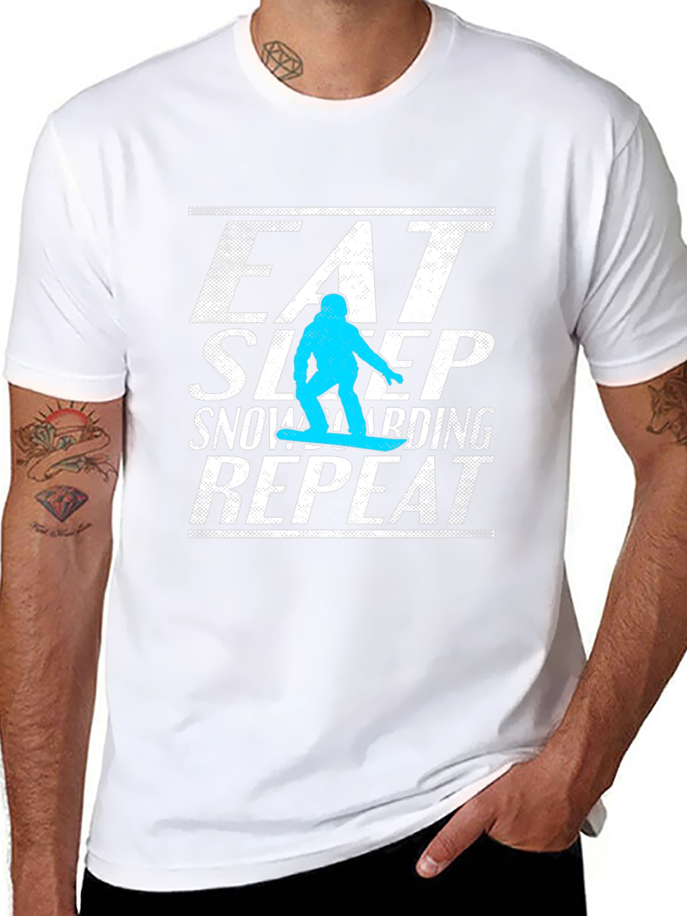 Eat Sleep Snowboarding Repeat Graphic Tee