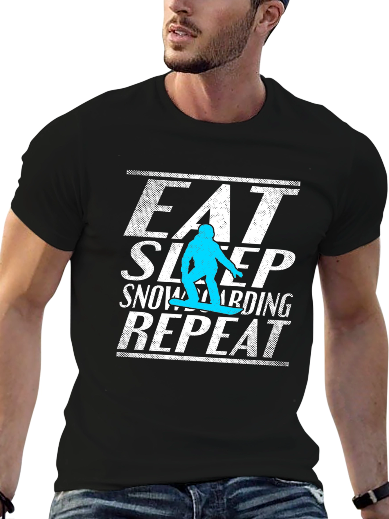 Eat Sleep Snowboarding Repeat Graphic Tee