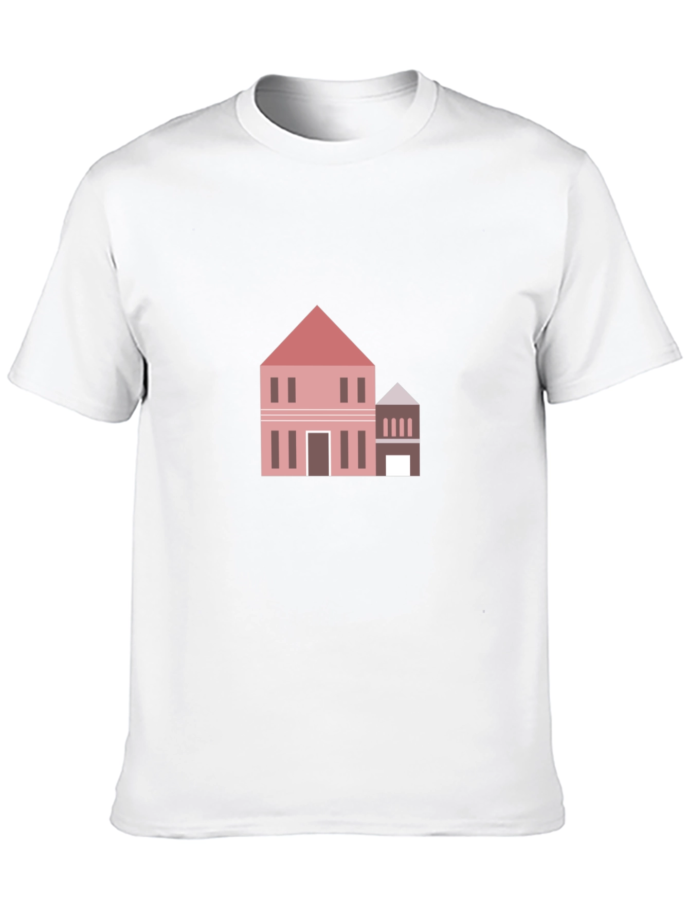 Modern House Graphic Tee - Black Cotton Casual Shirt