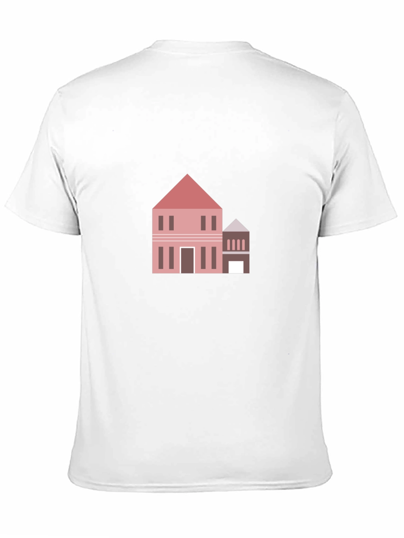 Modern House Graphic Tee - Black Cotton Casual Shirt