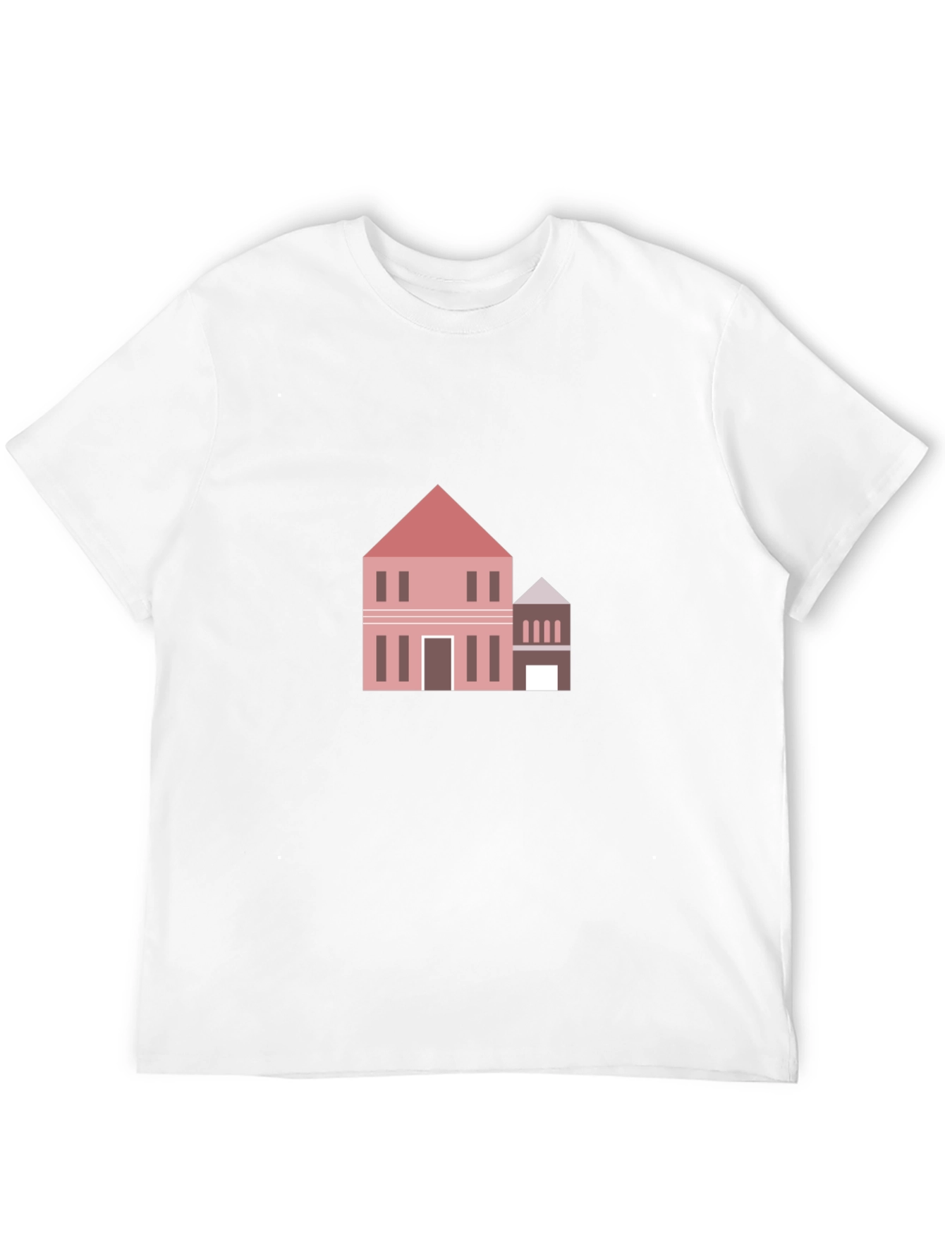 Modern House Graphic Tee - Black Cotton Casual Shirt