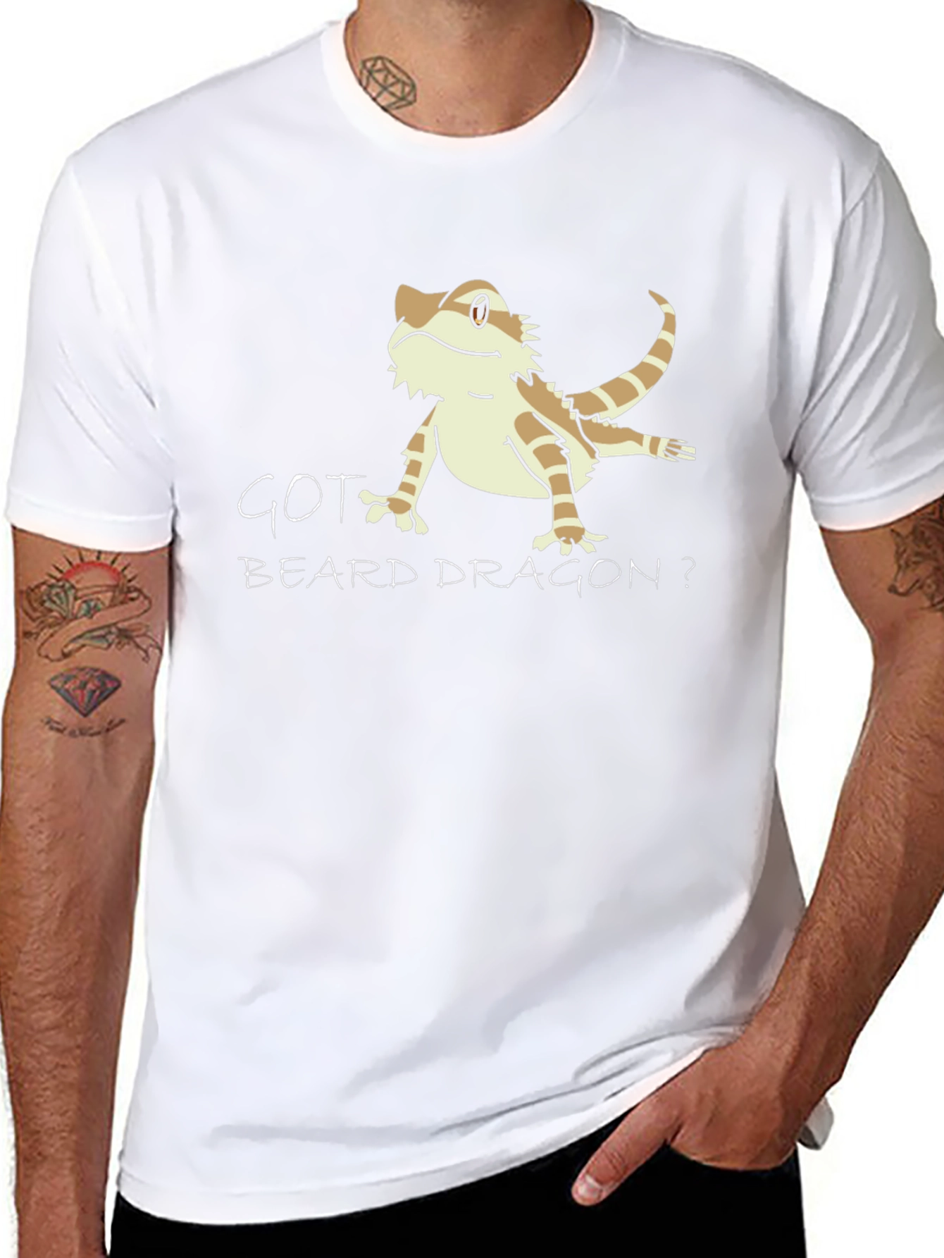 Got Beard Dragon? Black Graphic T-Shirt