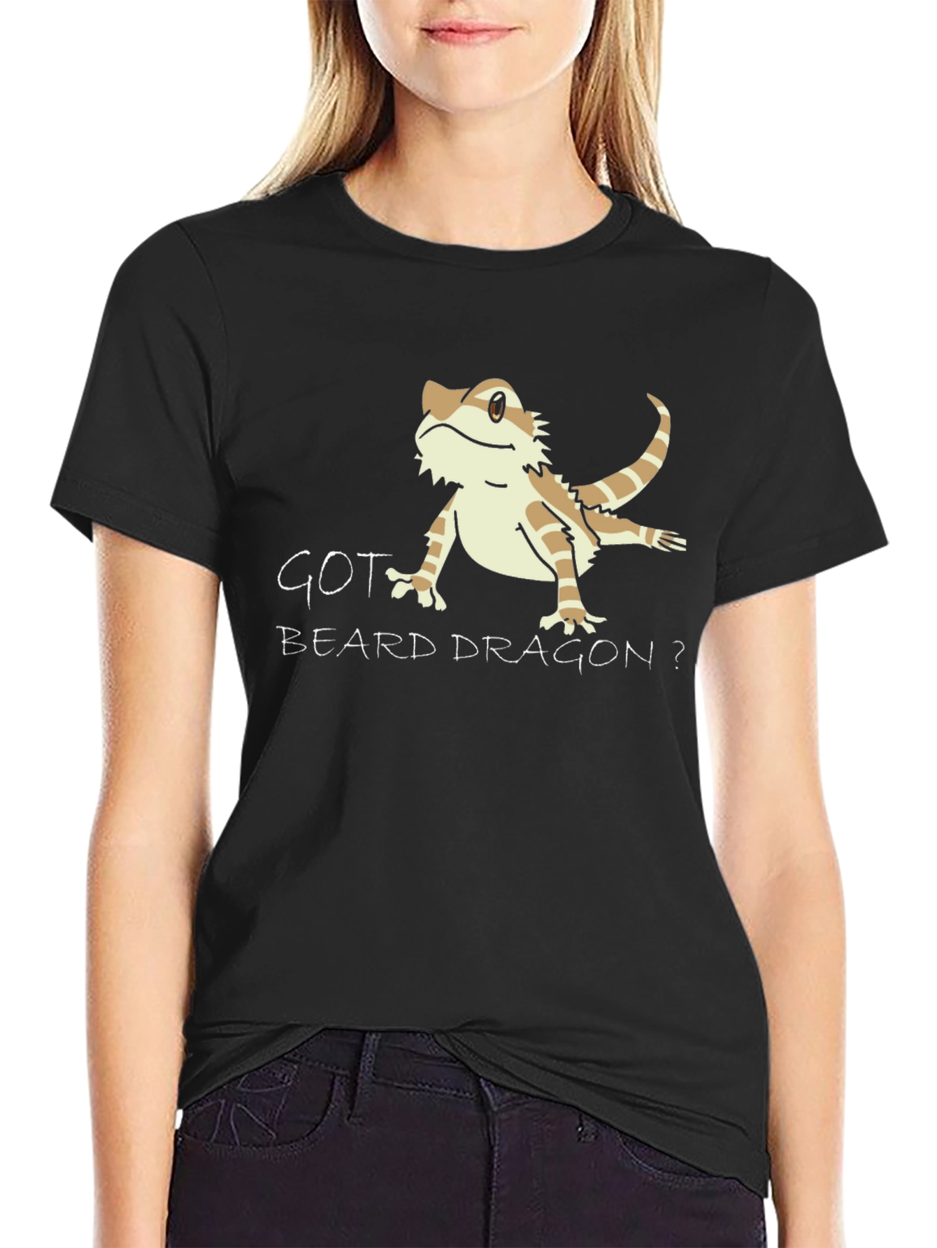 Got Beard Dragon? Black Graphic T-Shirt