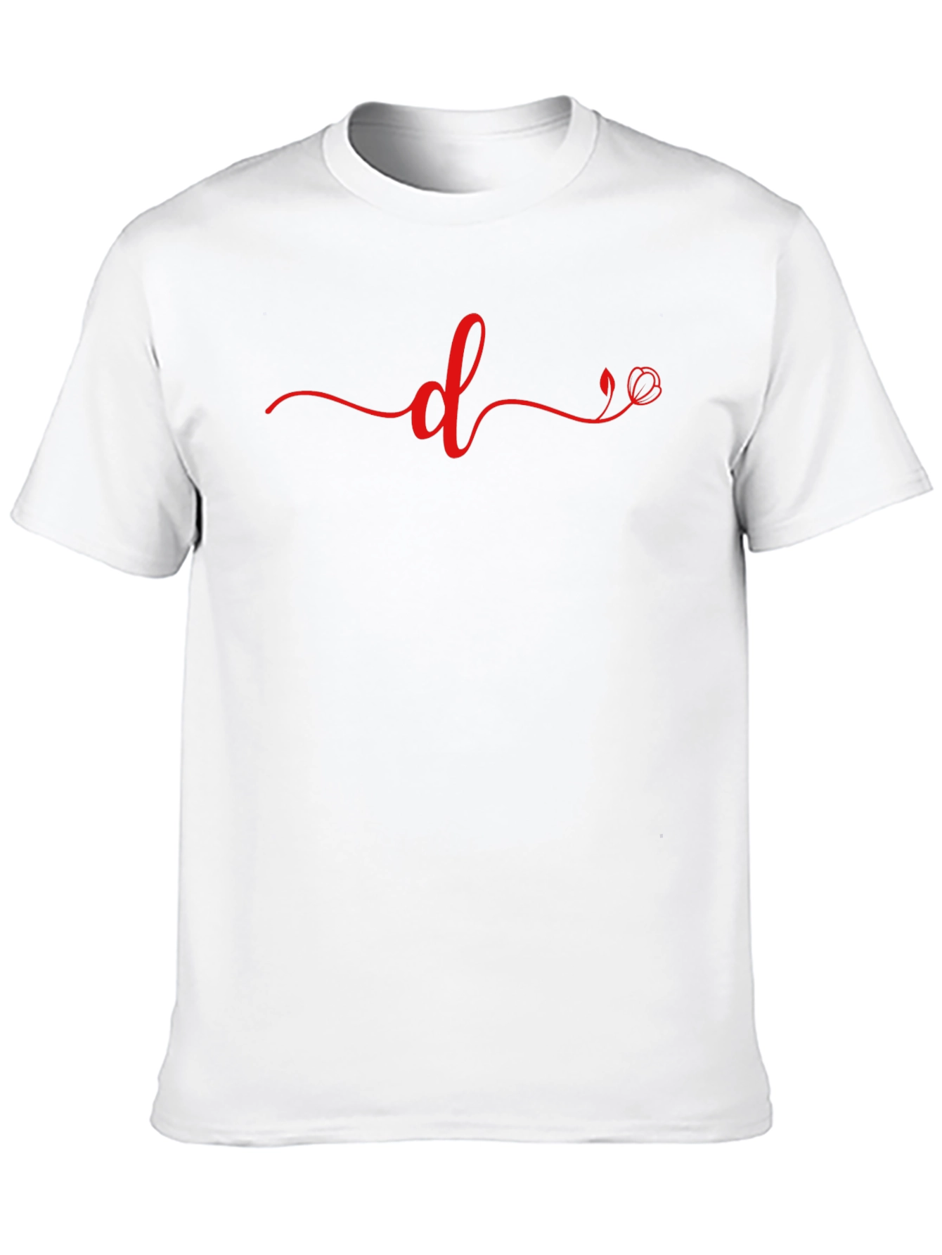 Elegant Black Tee with Floral d Design
