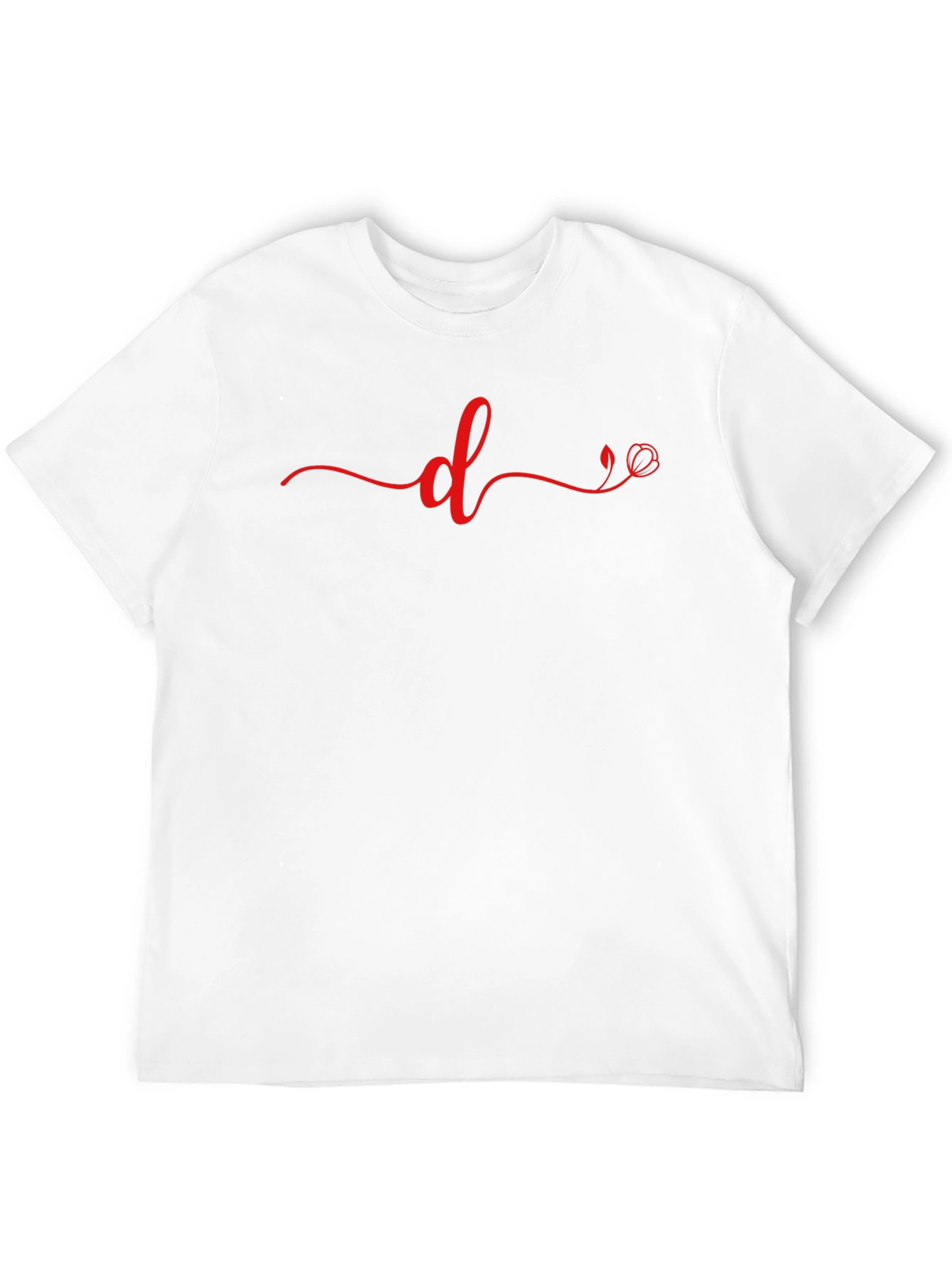 Elegant Black Tee with Floral d Design