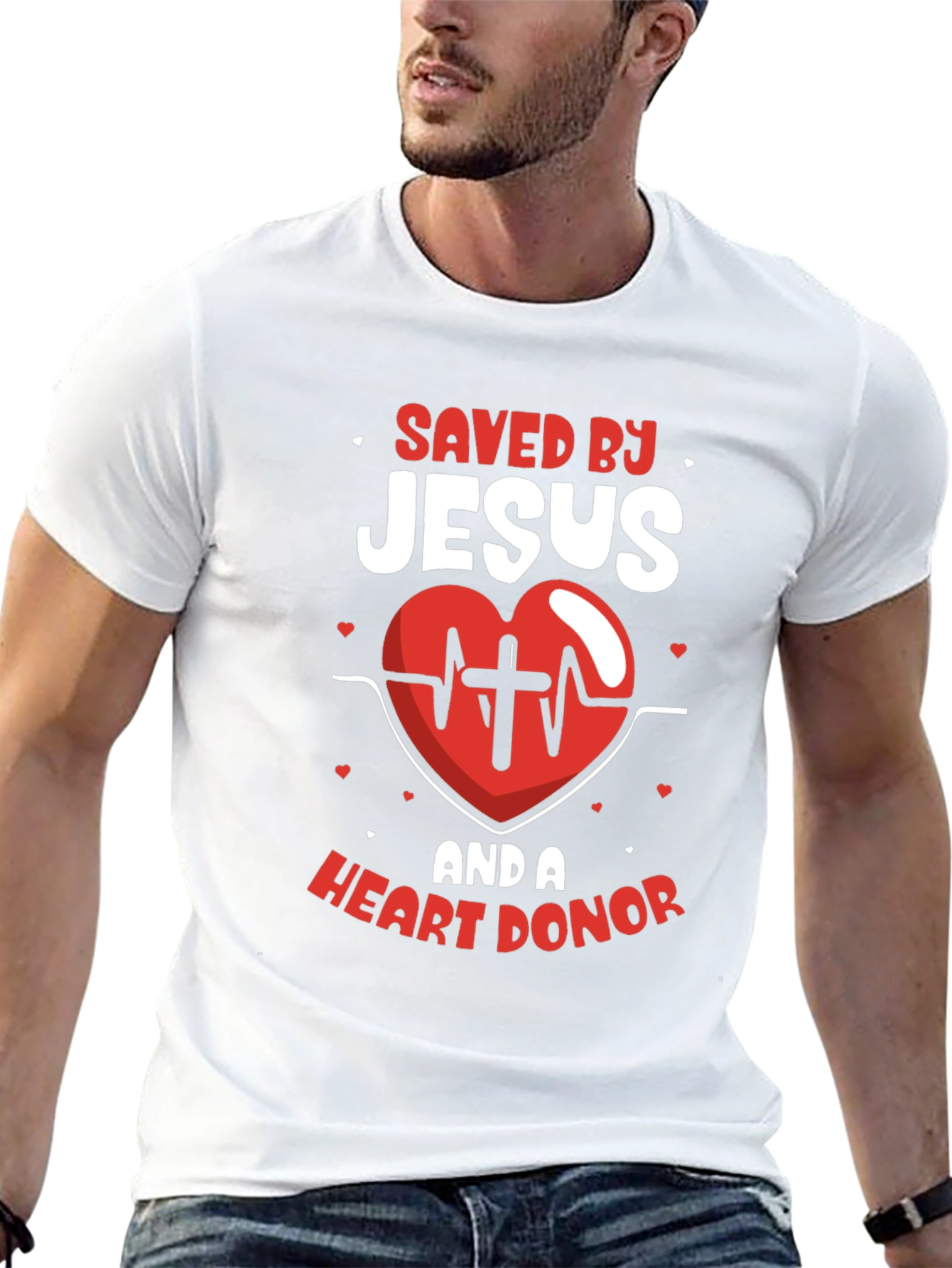 Saved by Jesus & Heart Donor T-Shirt