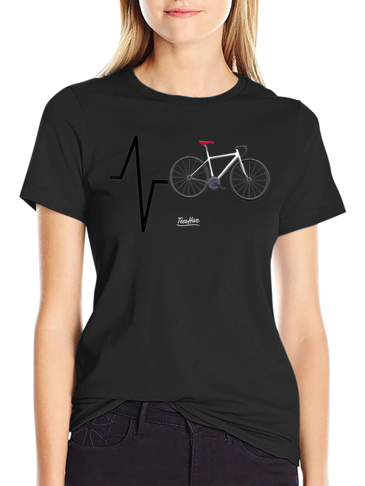 Cycling Heartbeat T-Shirt - Ride Your Passion
