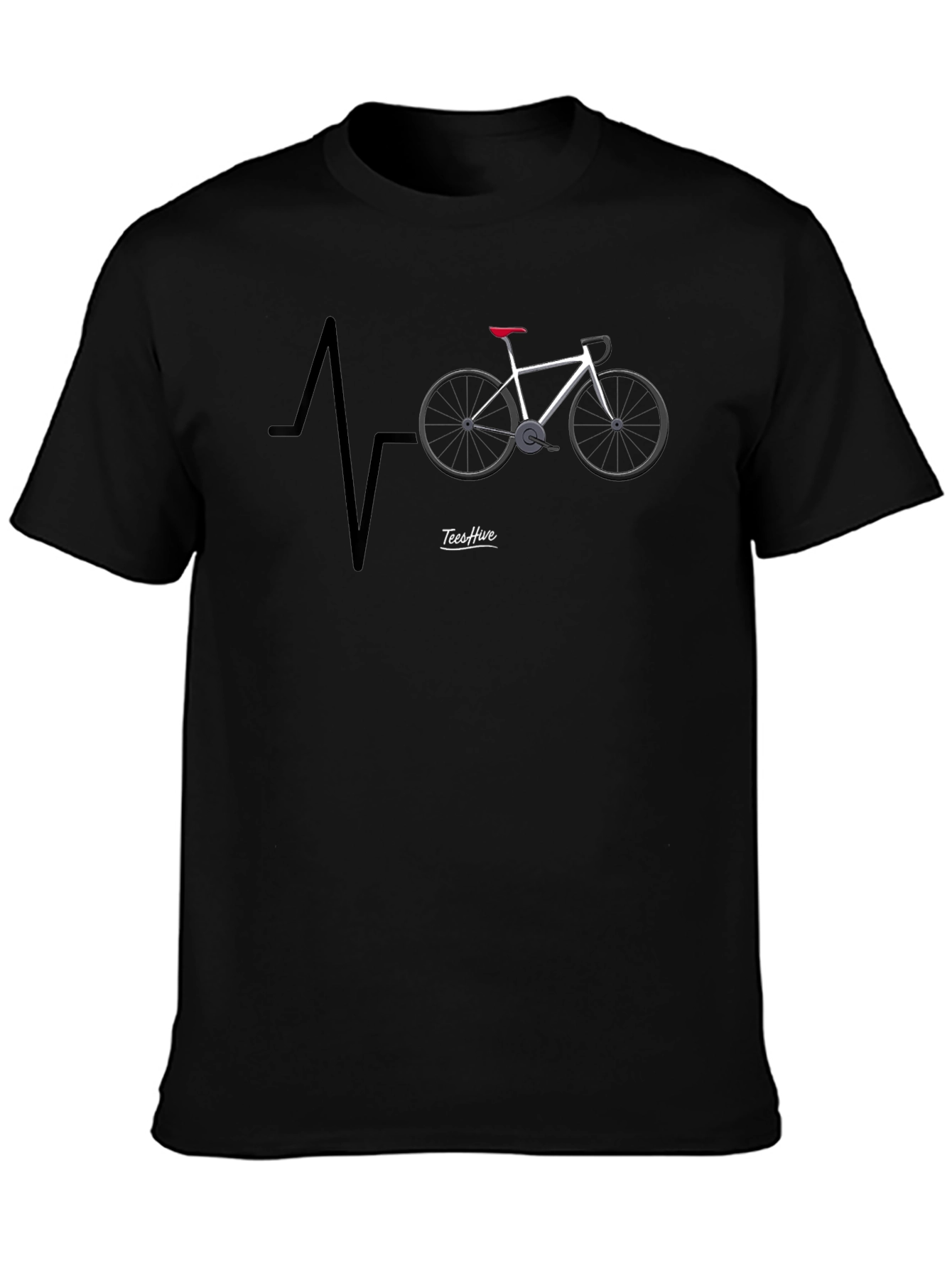 Cycling Heartbeat T-Shirt - Ride Your Passion