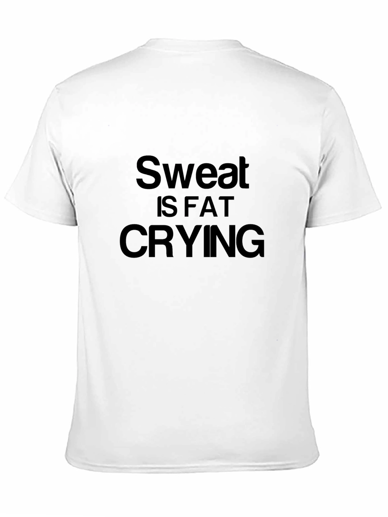 Sweat is Fat Crying Graphic Tee - Black