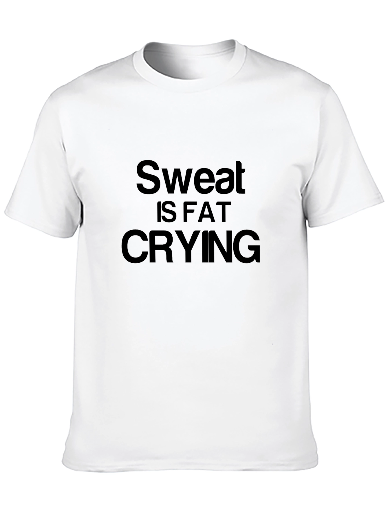 Sweat is Fat Crying Graphic Tee - Black