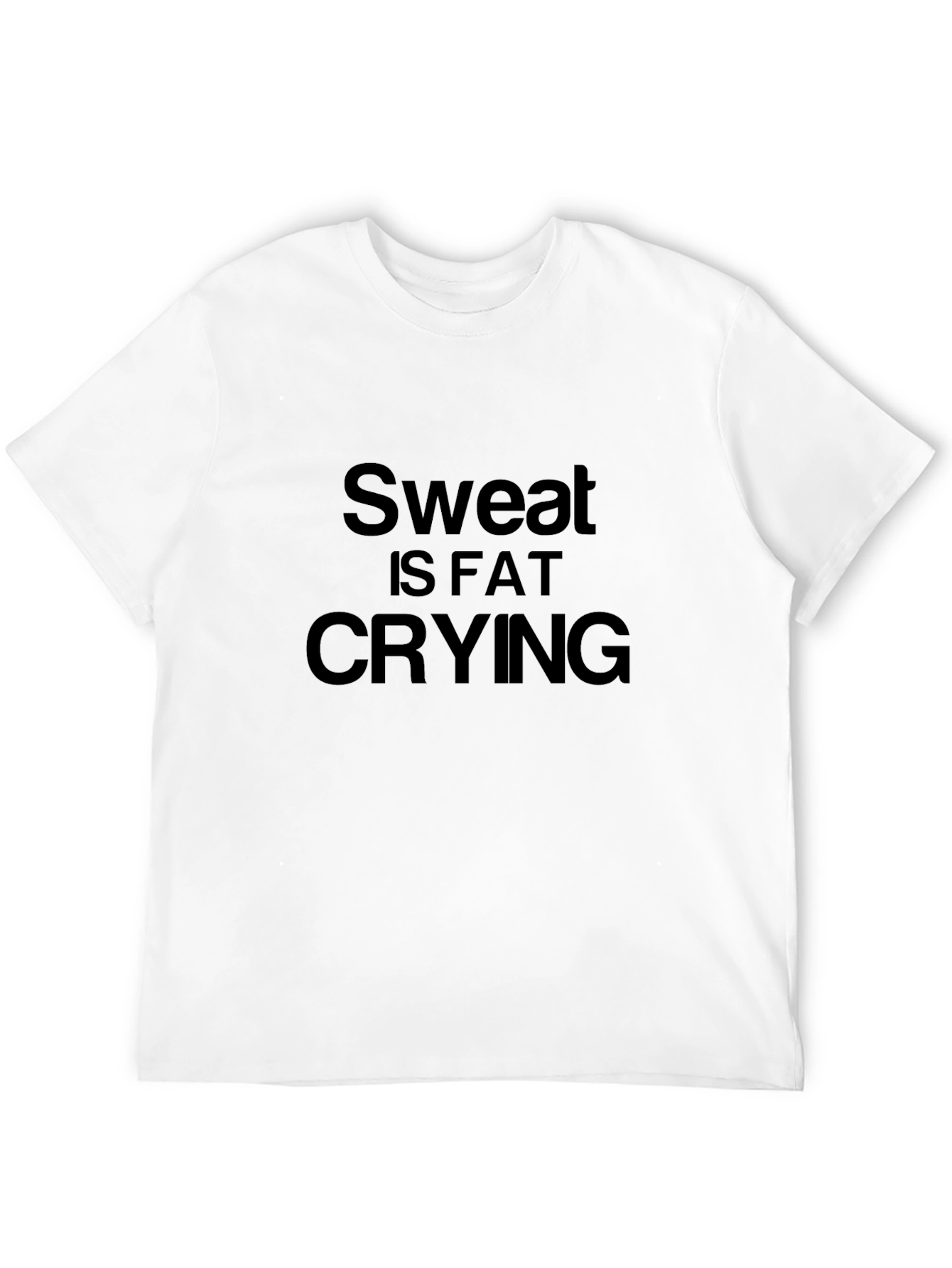 Sweat is Fat Crying Graphic Tee - Black