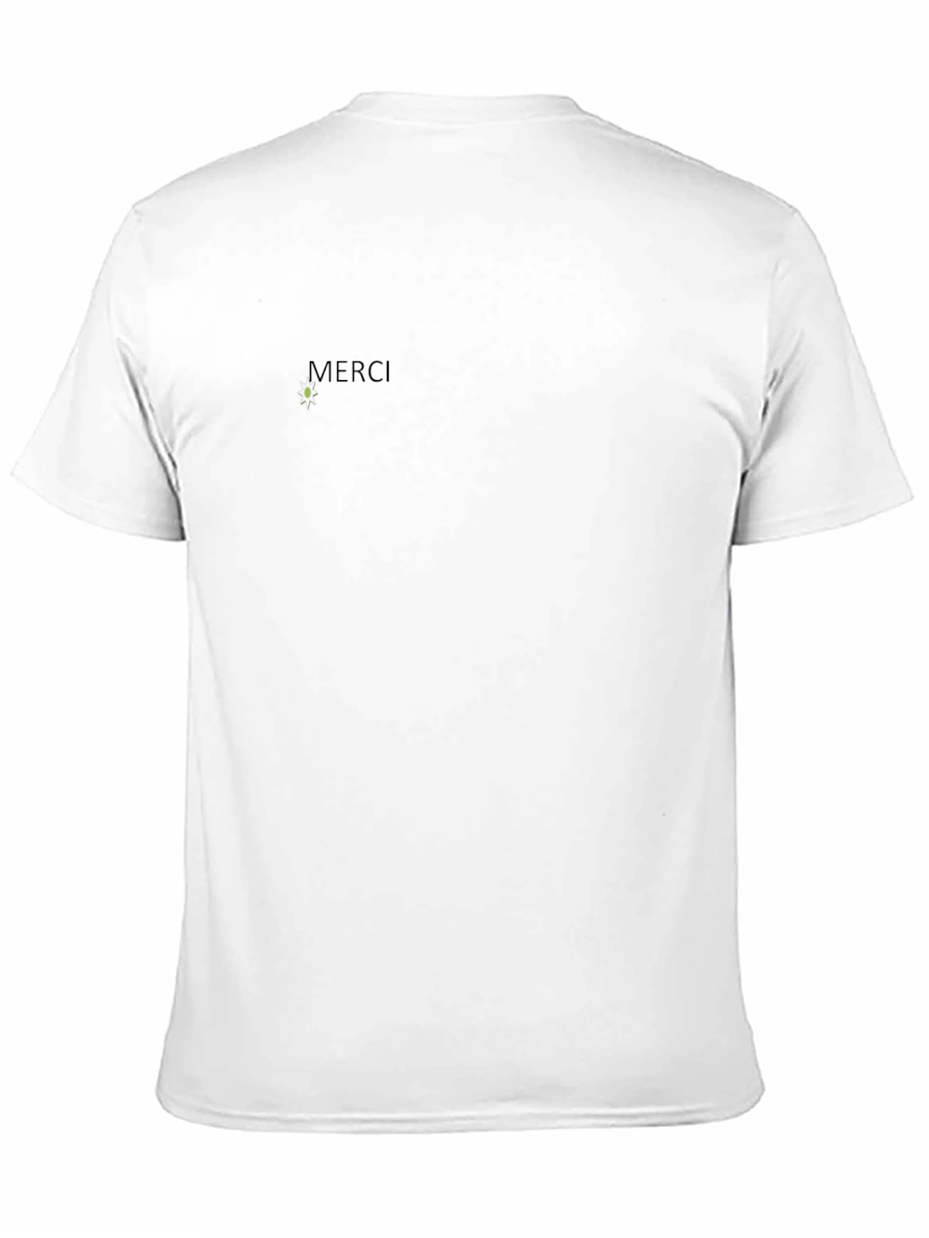 Merci Graphic Black Crewneck T-Shirt