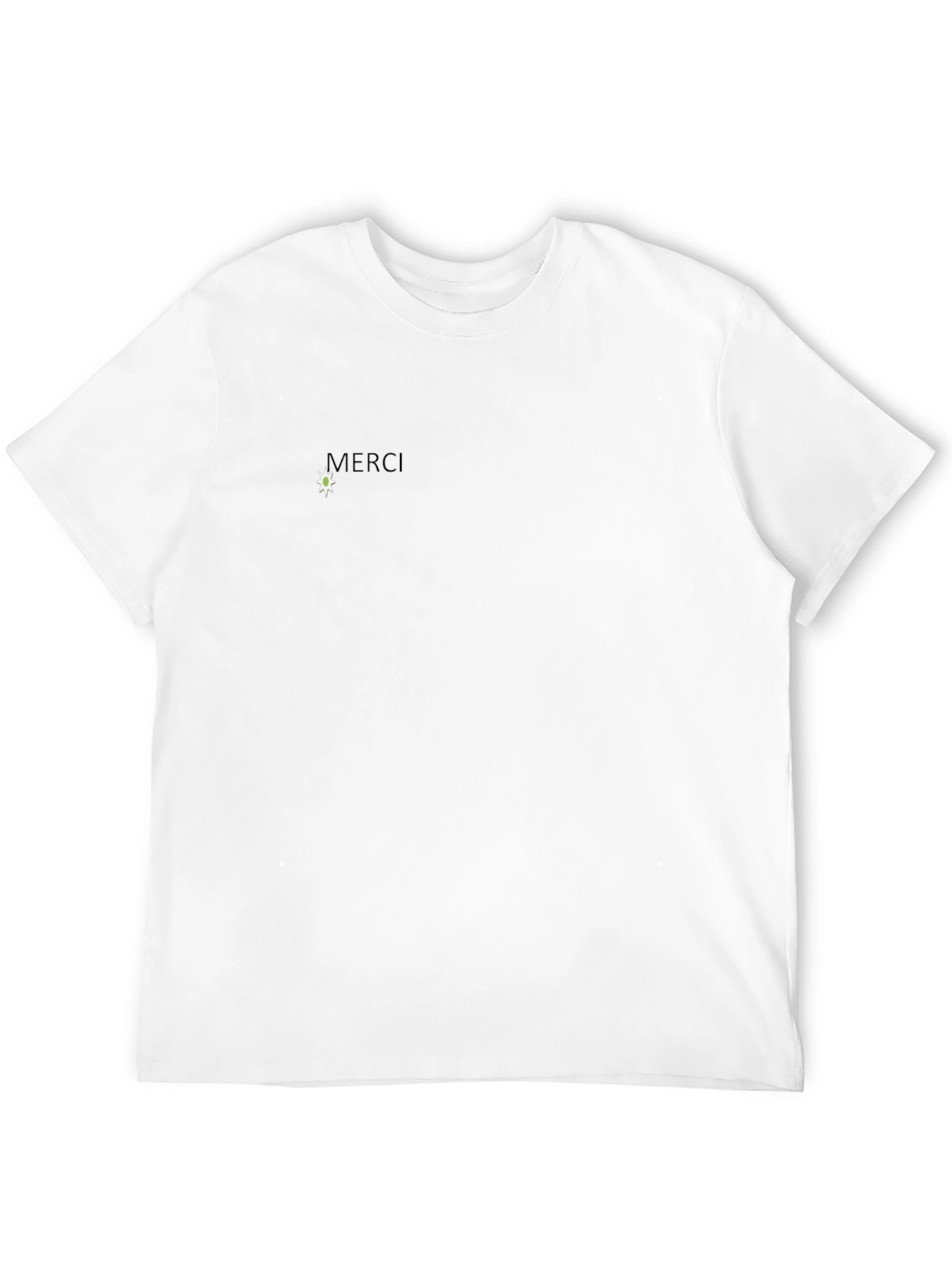 Merci Graphic Black Crewneck T-Shirt