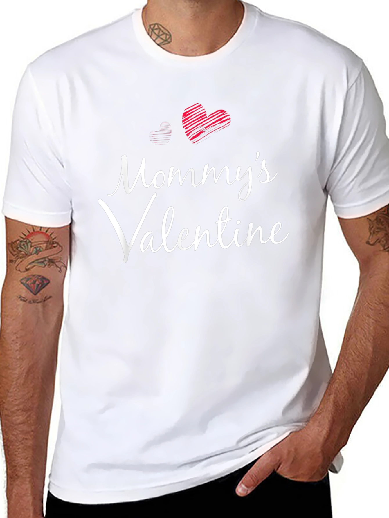 Mommys Valentine T-Shirt - Heart Design