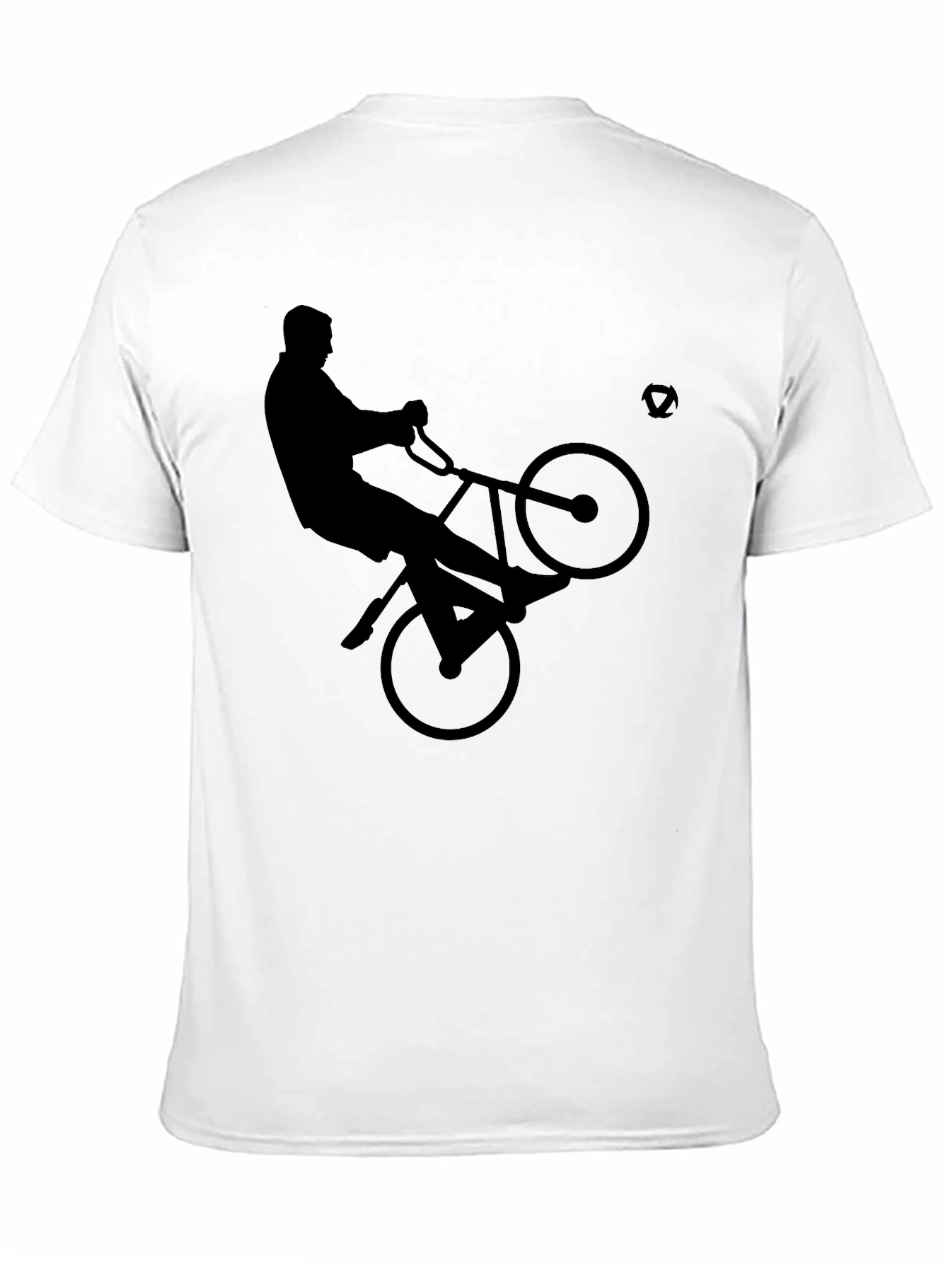 Cool Black Cyclist Graphic Tee Shirt