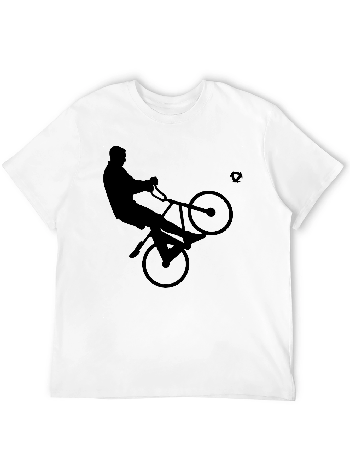 Cool Black Cyclist Graphic Tee Shirt