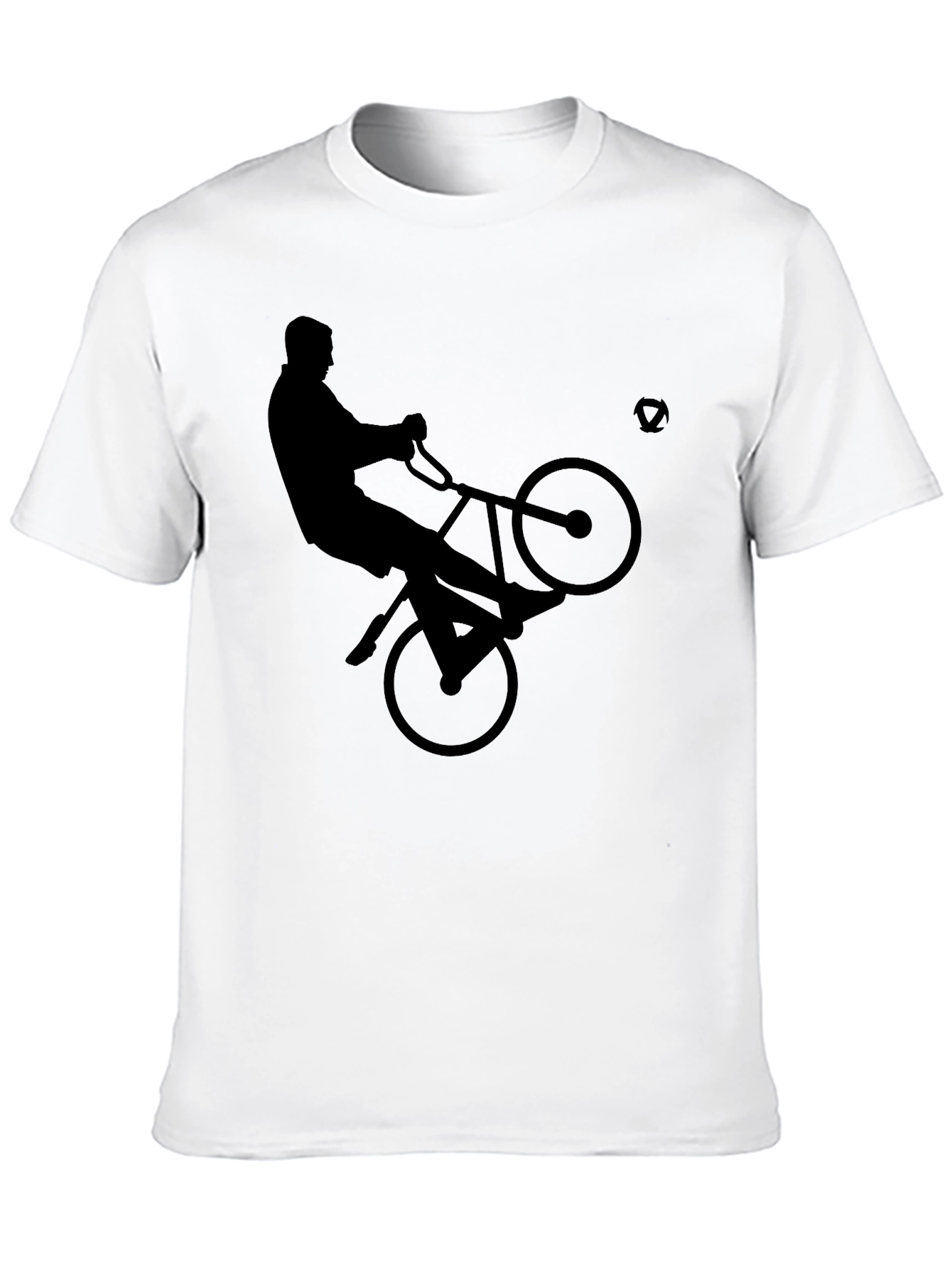 Cool Black Cyclist Graphic Tee Shirt