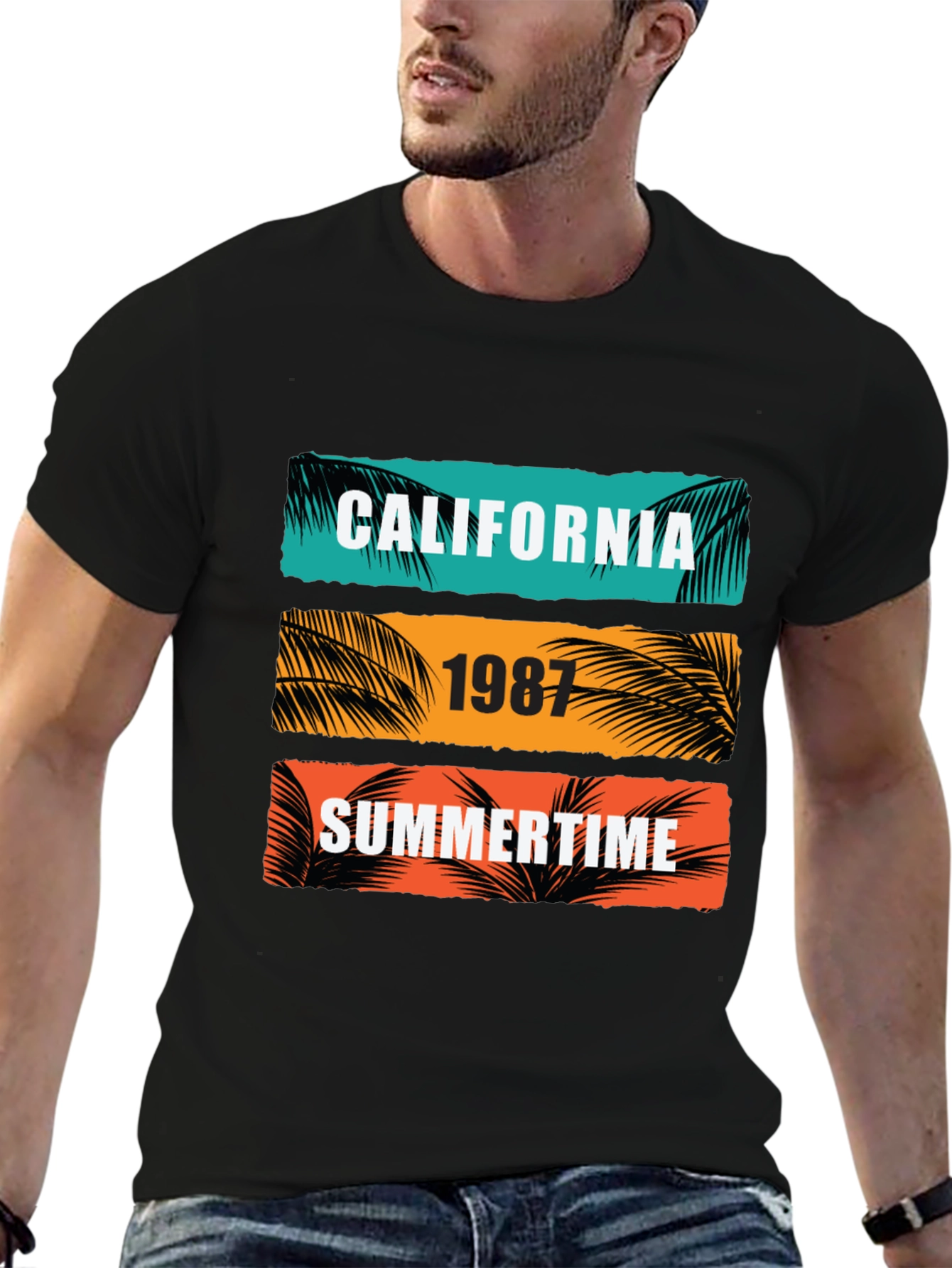 California Summertime Graphic Tee - Retro 1987 Design