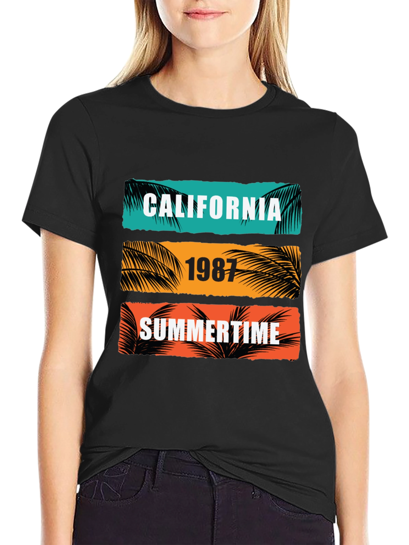 California Summertime Graphic Tee - Retro 1987 Design