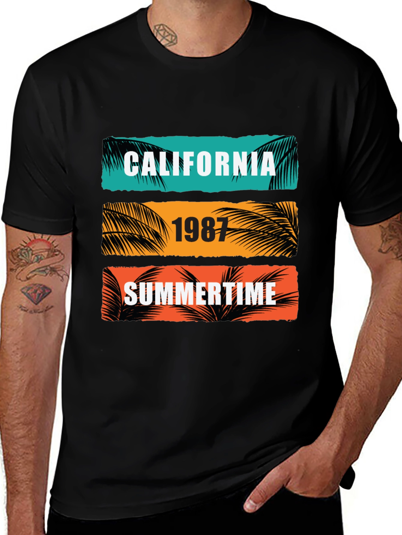 California Summertime Graphic Tee - Retro 1987 Design