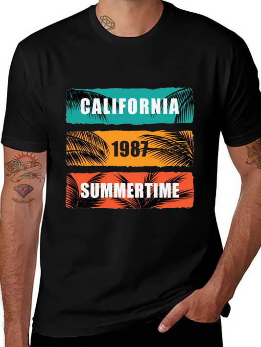 California Summertime Graphic Tee - Retro 1987 Design