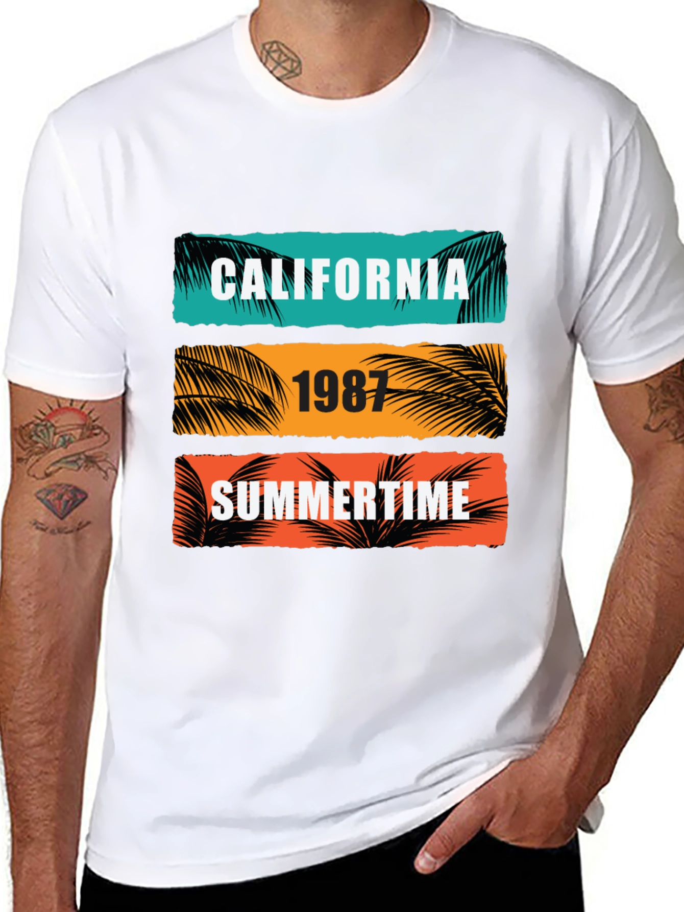 California Summertime Graphic Tee - Retro 1987 Design