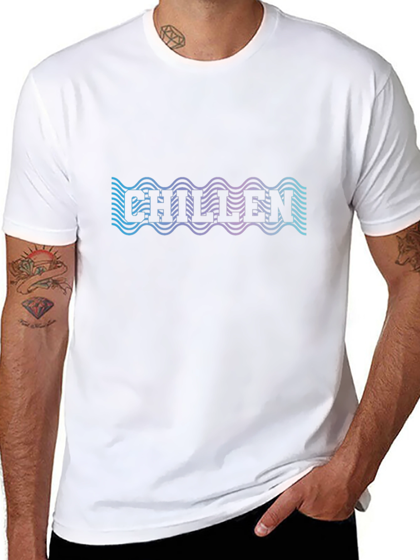 Chilllen Wavy Text T-Shirt