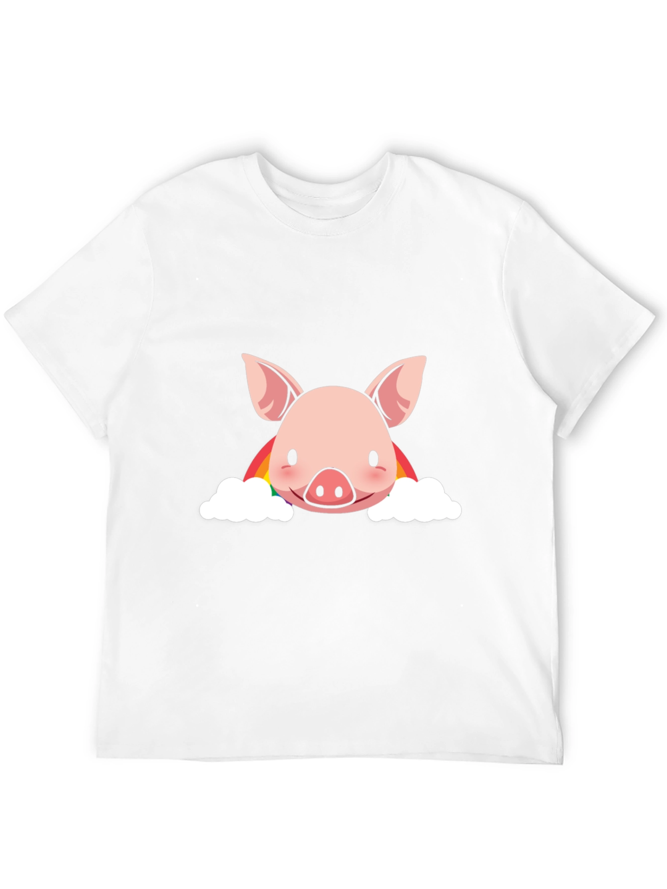 Rainbow Pig Graphic T-Shirt