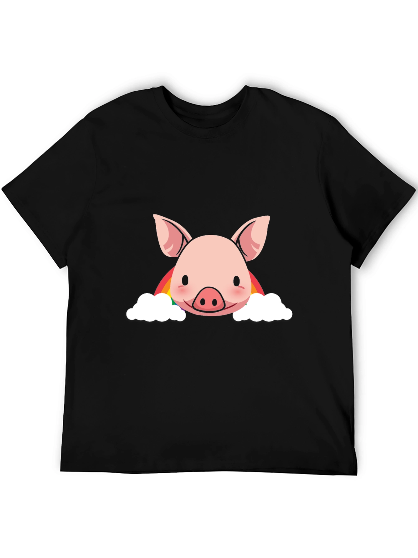 Rainbow Pig Graphic T-Shirt