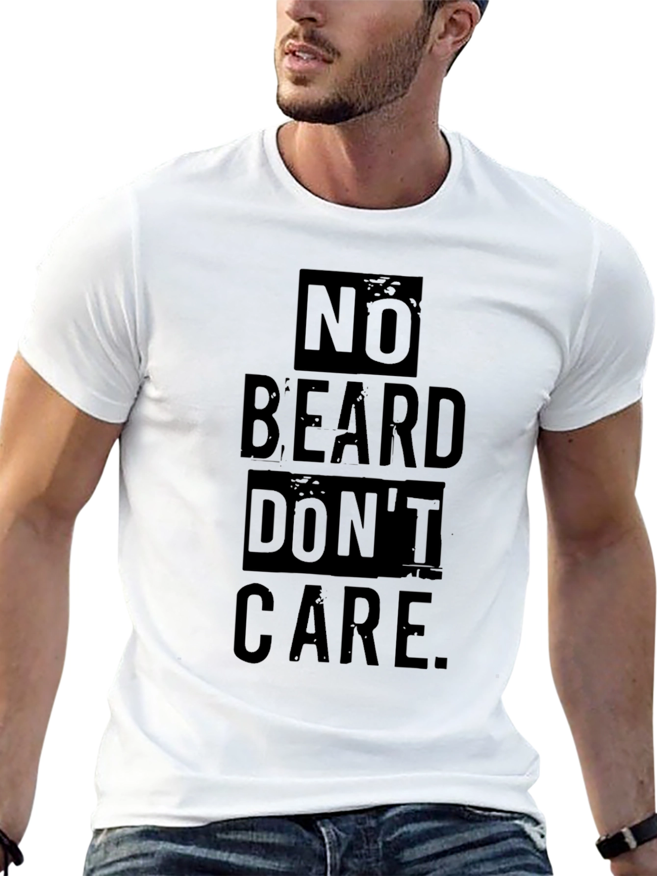 No Beard Dont Care Graphic Tee - Black