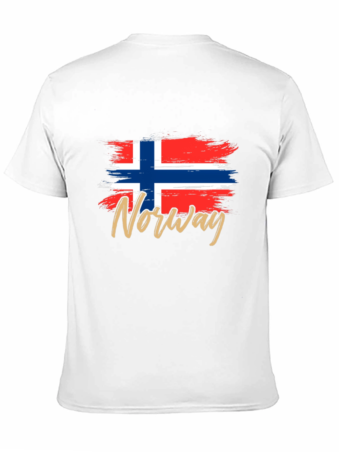 Norway Flag T-Shirt -  Brushstroke Design