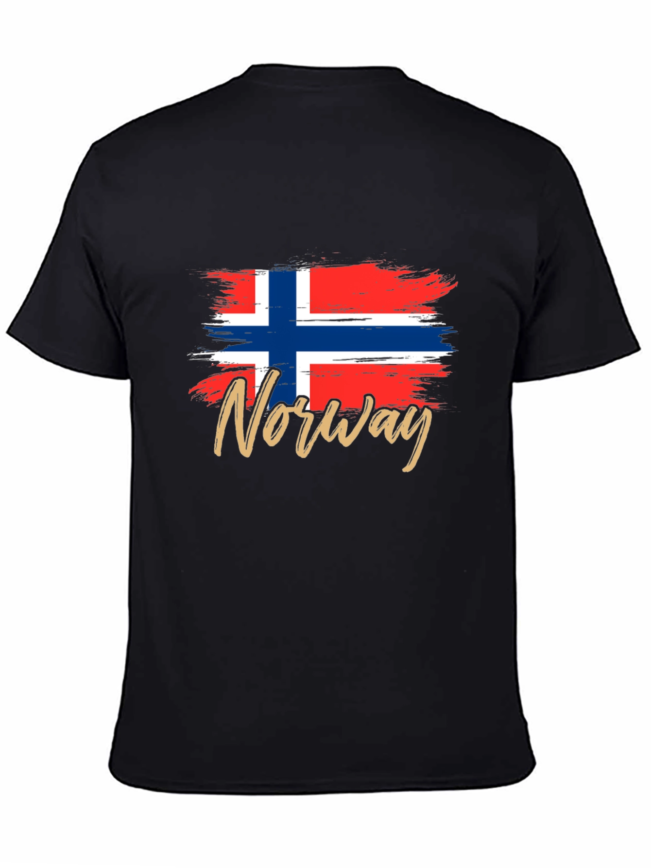 Norway Flag T-Shirt -  Brushstroke Design