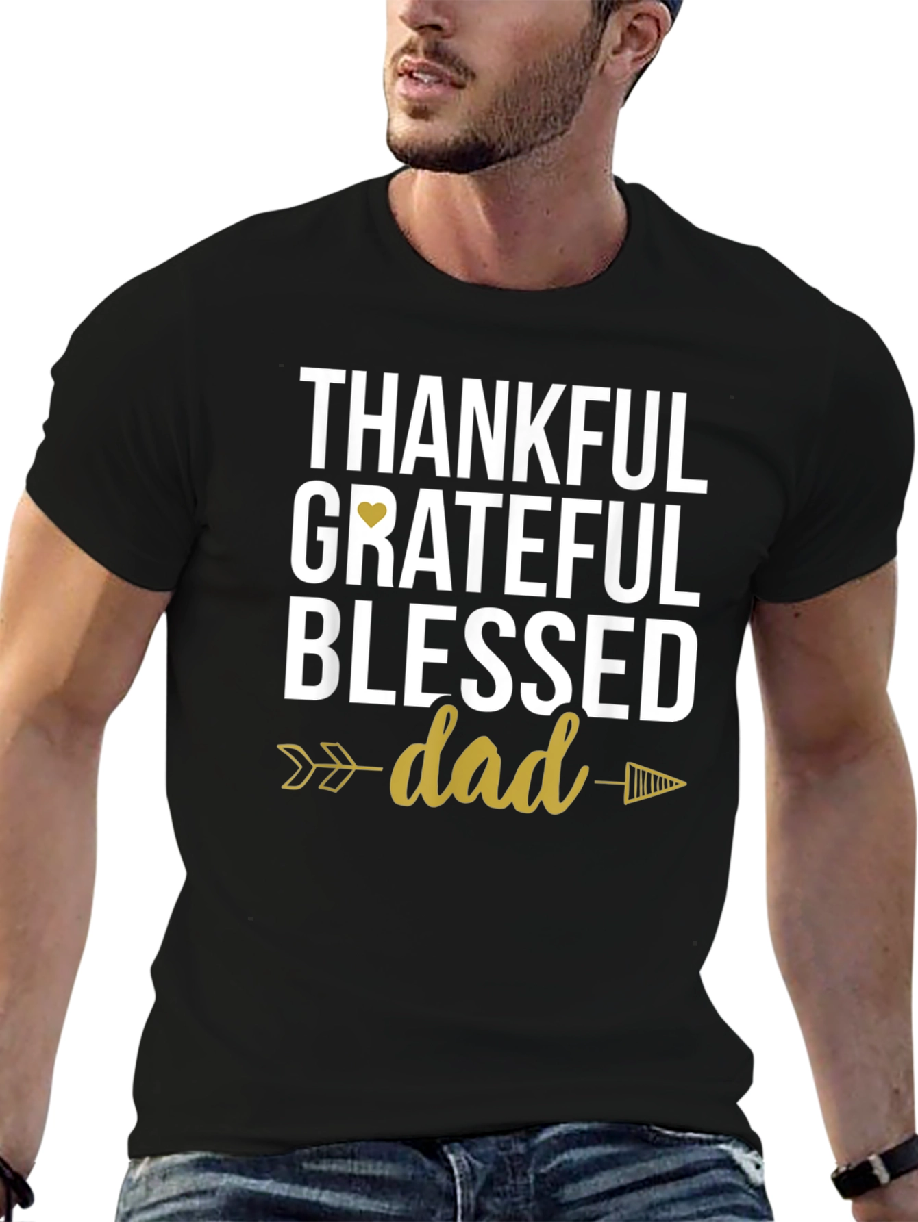 Thankful Grateful Blessed Dad T-Shirt