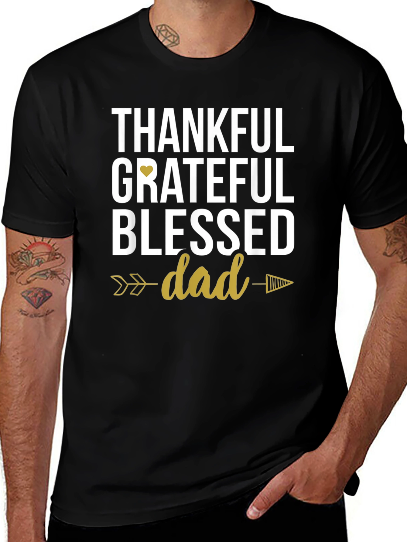 Thankful Grateful Blessed Dad T-Shirt