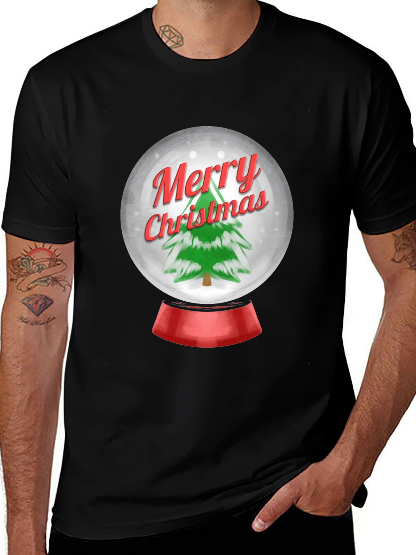 Festive Christmas Snow Globe T-Shirt