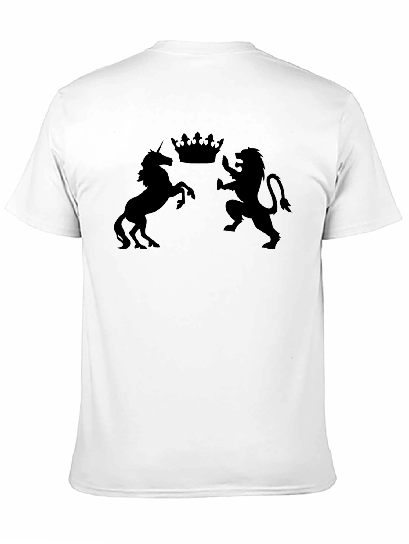Black Unicorn & Lion Graphic Tee