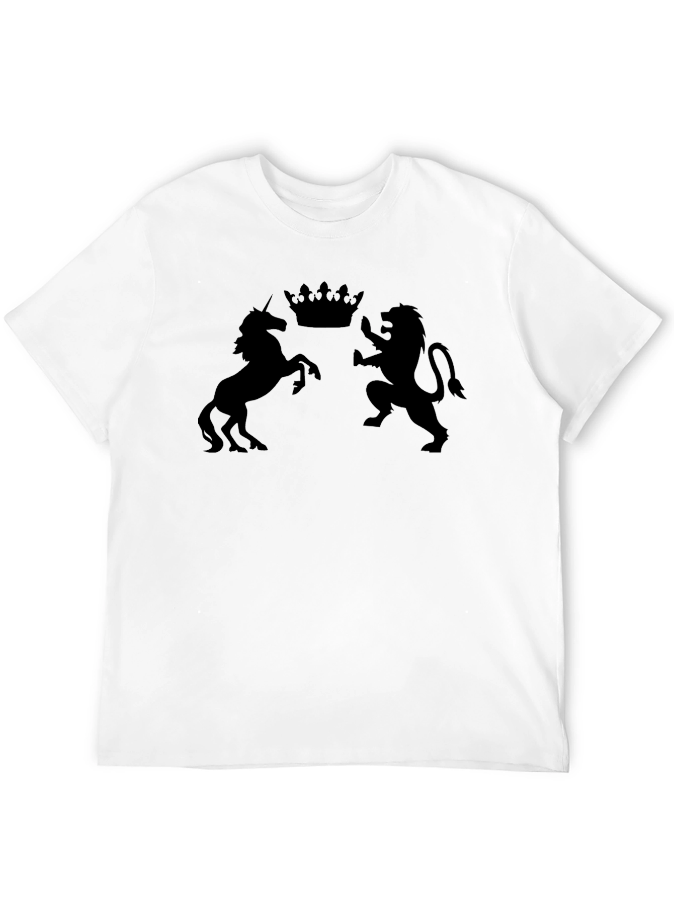 Black Unicorn & Lion Graphic Tee