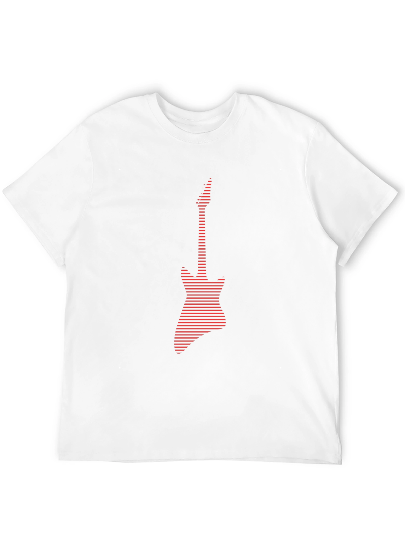 Striped Guitar Graphic Tee - Black