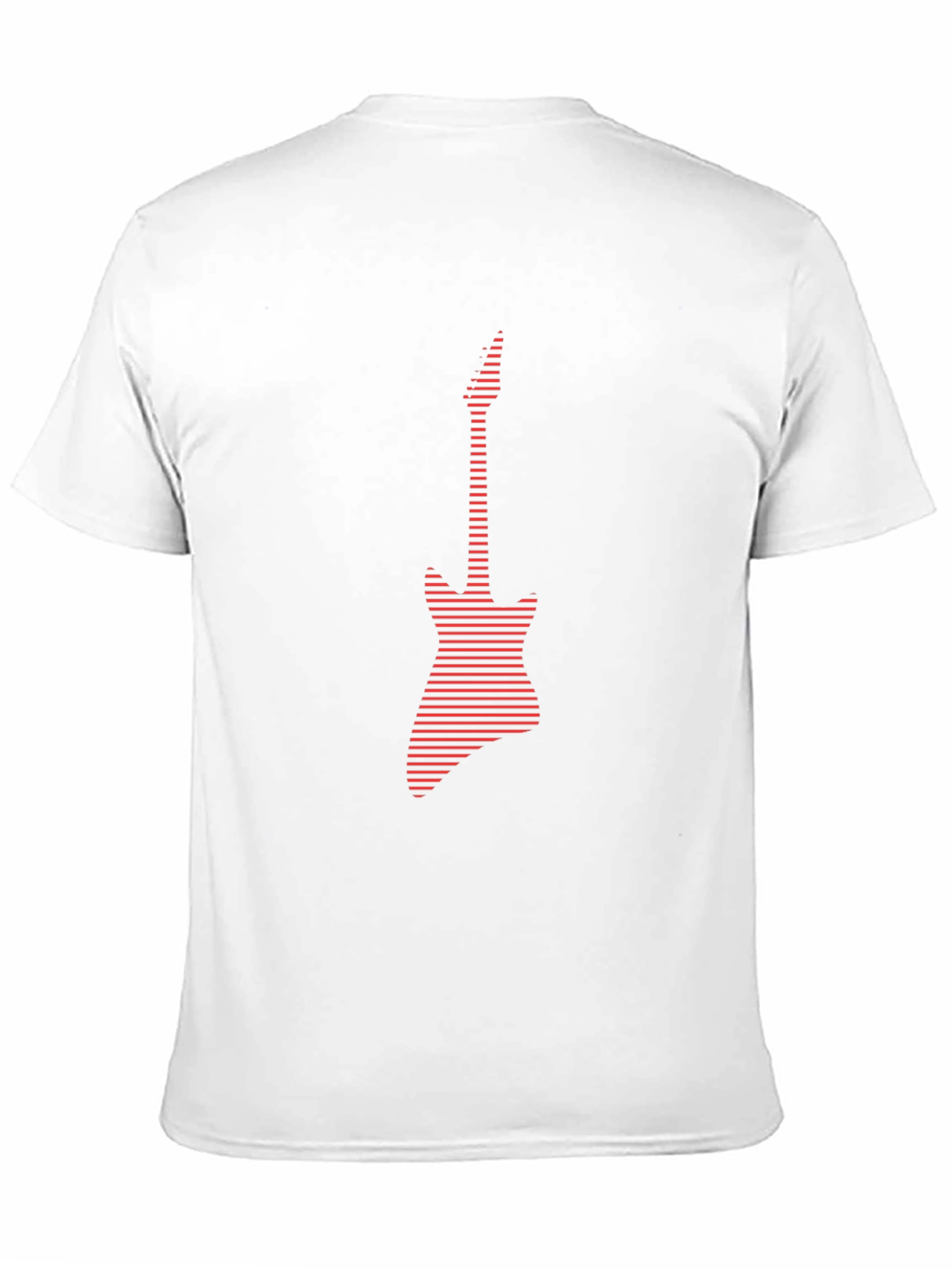 Striped Guitar Graphic Tee - Black
