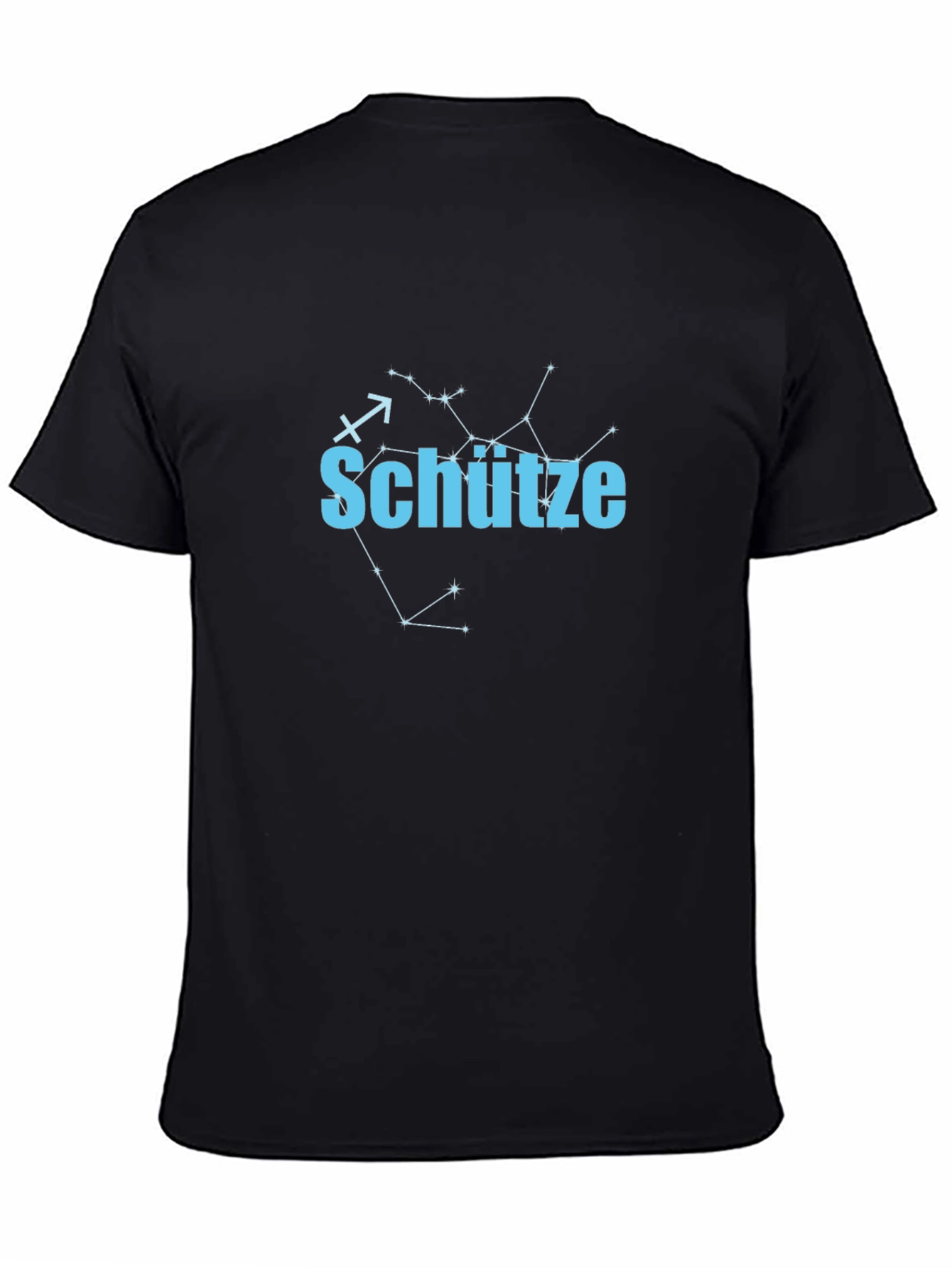 Sagittarius Zodiac Black Tee