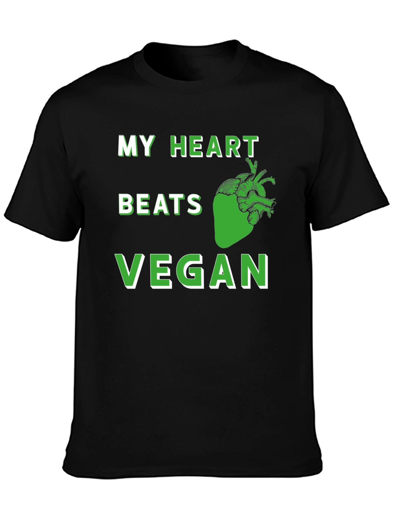 Vegan Heartbeat T-Shirt - Plant Based Lifestyle Tee